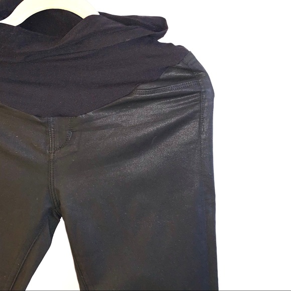 Black Maternity Leather Pants - Picture 8 of 10